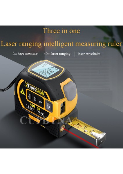 3'ü 1 Arada Lazer Mesafe Ölçer 40M/60M Mesafe Ölçümü Arka Aydınlatmalı Ekran Mesafe Ölçer Ölçek Alanı/mesafe 5m Dijital Bant (Yurt Dışından) fiyatları