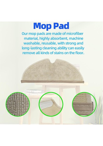 Q5 Pro Ana Yan Fırça Hepa Filtre Paspas Bezi Toz Torbaları (Yurt Dışından)