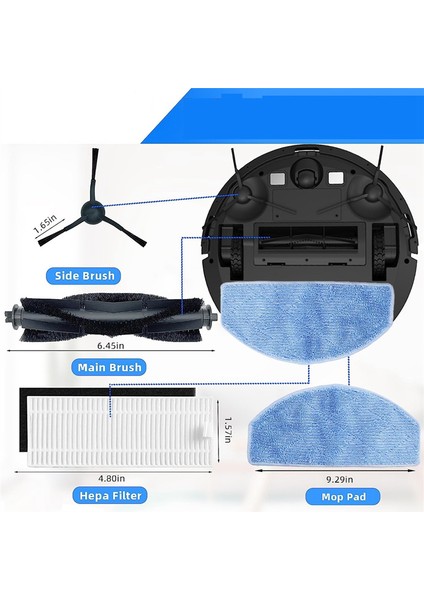G8000 G8000 Pro Için Parça Kiti G20 Robot Süpürge Için (Yurt Dışından)