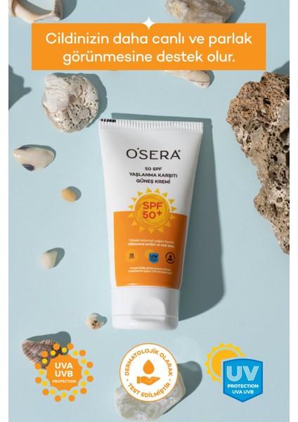 Spf 50 Yüksek Koruyucu Yüz Güneş Kremi 50 ml Anti-Aging