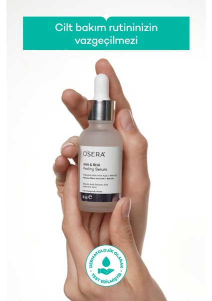 Aha & Bha Prebiyotik Etkili Peeling Cilt Serumu 30 ml (Aha 10% + Bha 2%)