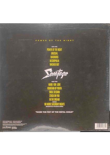 Savatage - Power Of The Night Plak fiyatları