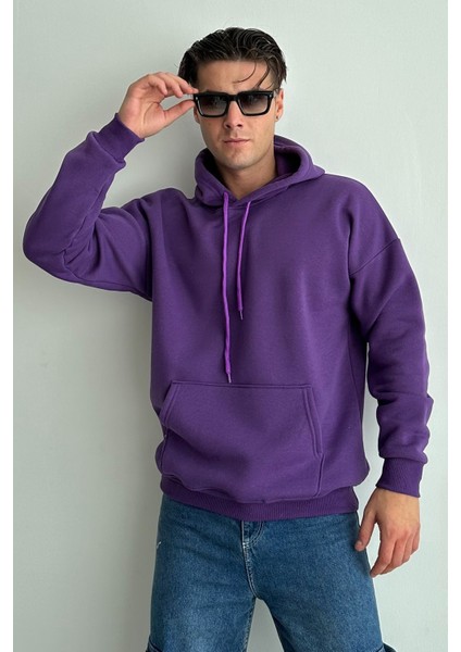 Erkek Kapüşonlu Oversize Sweatshirt