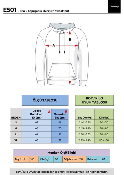 Erkek Kapüşonlu Oversize Sweatshirt fırsatları