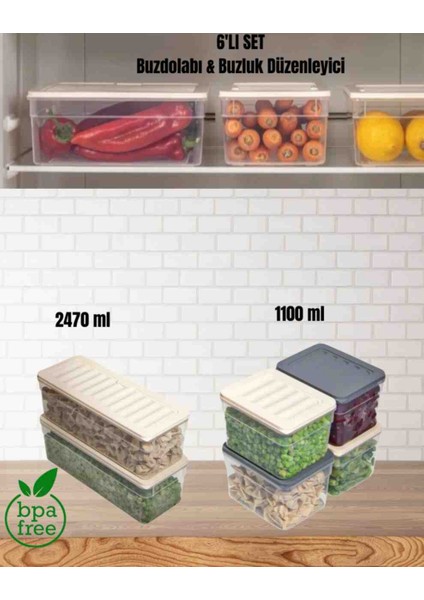 Saklama Kabı derin buzdolabı organizer set difriz uyumlu saklama kabı buzdolabı düzenleyici