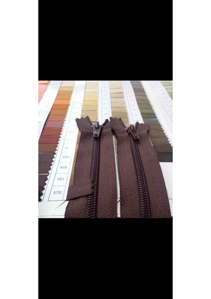 5 No Plastik Diş 30 cm 2 Ad Kahverengi Fermuar Ykk Fermuar