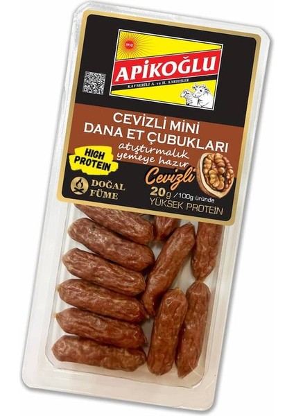 Cevizli Mini Dana Et Çubukları 110 gr