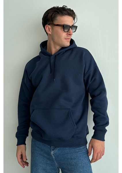 Erkek Kapüşonlu Oversize Sweatshirt