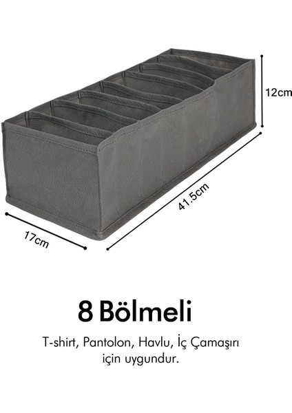 8 bölmeli dolap çekmece ıçi akordiyon tipi katlanır çamaşır düzenleyici organizer