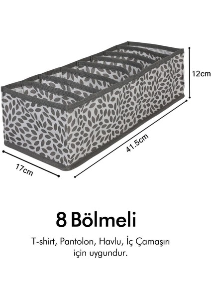 8 bölmeli dolap çekmece ıçi akordiyon tipi katlanır çamaşır düzenleyici organizer