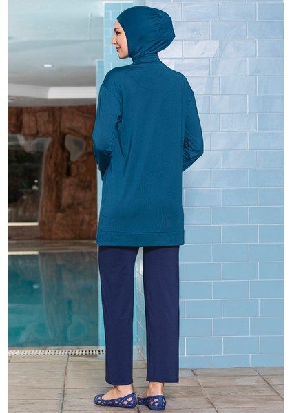 Önü Cepli Likralı Tam Kapalı Tesettür Mayo 1254 Petrol fiyatları