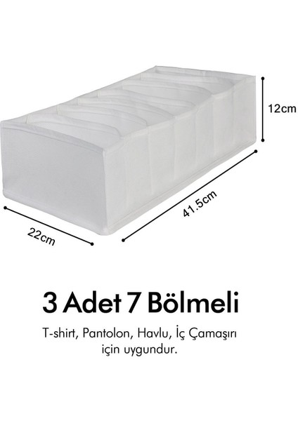7 bölmeli dolap çekmece ıçi akordiyon tipi katlanır çamaşır düzenleyici organizer