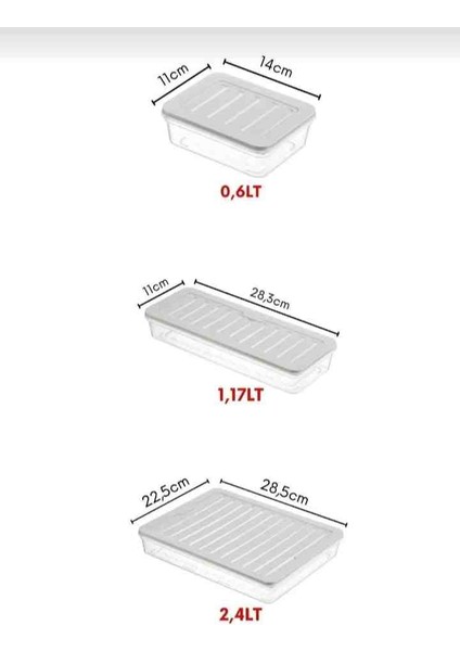 Saklama Kabı Buzdolabı Organizer Set Difriz Uyumlu Saklama Kabı