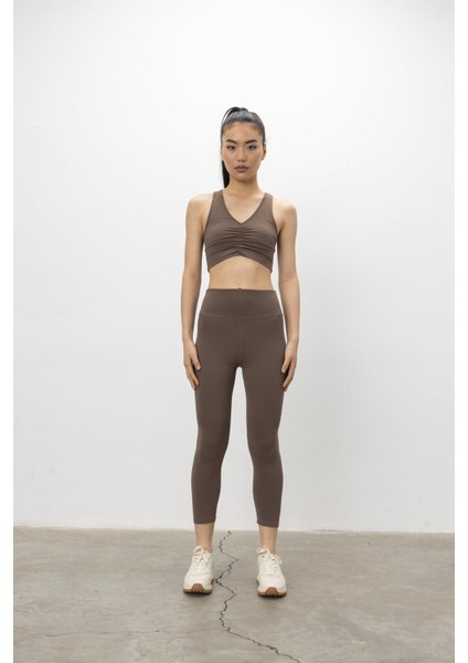 Önü Büzgülü Crop Bluz