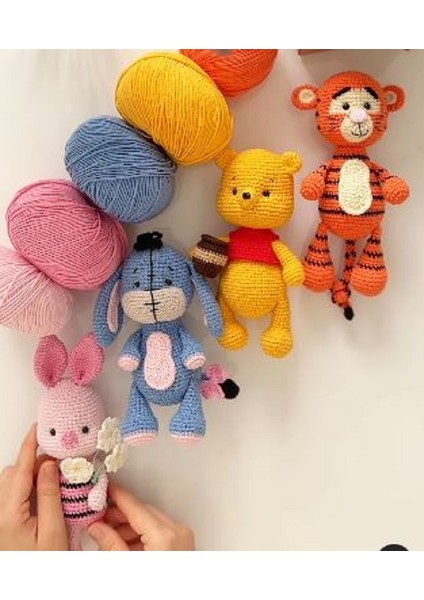 Winnie The Poohoyuncak Seti (Winnie+ Piglet+ Igor (Eeyore)+ Tiger) 20CM