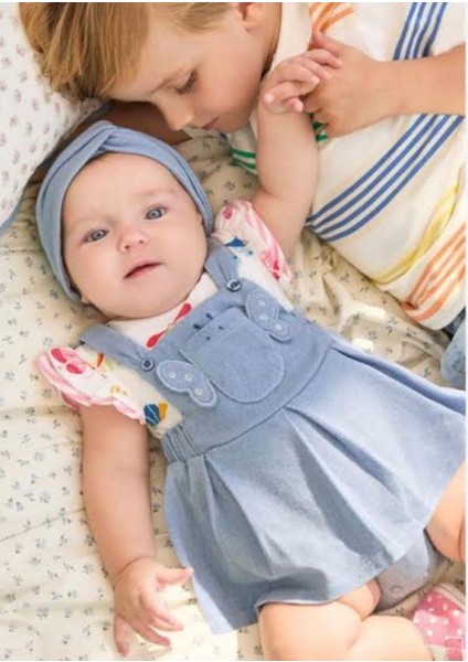 Kız Bebek Saç Bantlı Yumuşak Tulum 1631