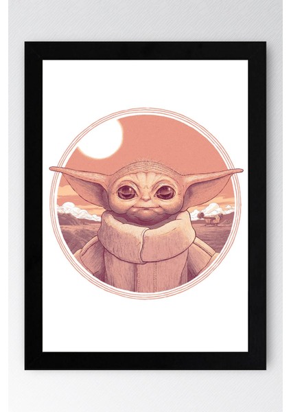 Star Wars Yoda Çerçeveli Tablo - Uzay Savaşları Fim Posteri Tablo