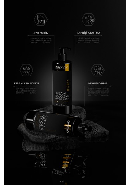 Ferahlatıcı Bakım Krem Kolonya | Tıraş Sonrası Yatıştırıcı ve Nemlendirici - Booz 400 ml modelleri