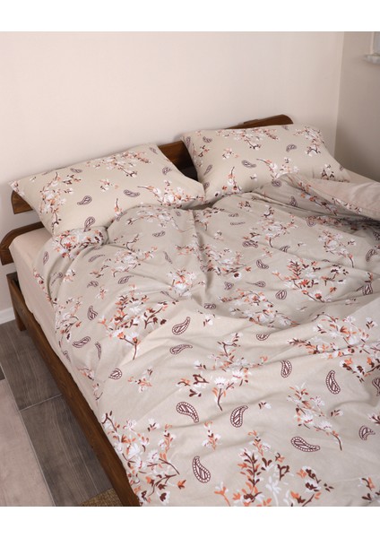 Somon çiçekli nevresim takımı çift kişilik lastikli çarşaflı (battal) fiyatları