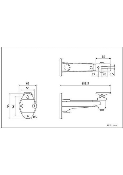 Perpateknoloji DS-1212ZJ Bullet Kamera Duvar Montaj Braketi