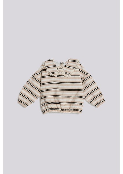 Bg Store Kız Bebek Çizgili Bluz