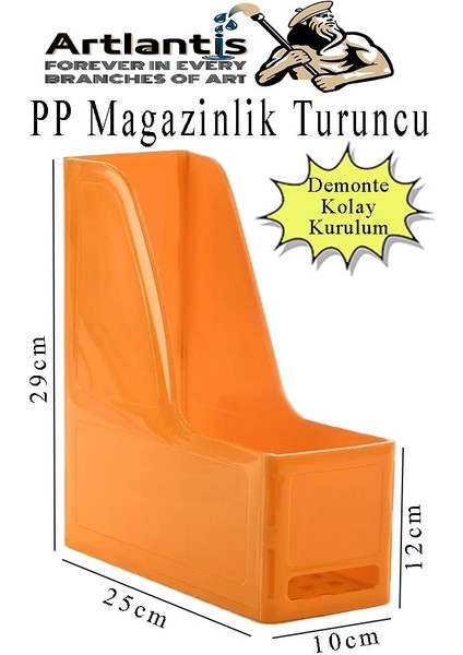 Demonte Plastik Magazinlik 1 Adet Plastik Kutu Klasörü Magazinlik A4 Dosya ve Masa Düzenleyici Sınıf Ev Ofis