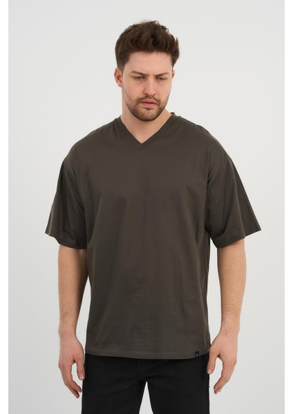 V Yaka Oversize T-Shirt (E24-742A) modelleri
