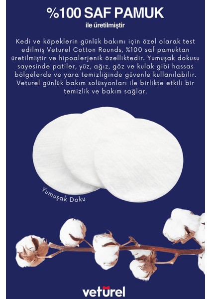 Köpek Ağız ve Diş Bakım Spreyi 100ML Doğal Ağız Bakımı Ağız Kokusu Yumuşak Disk Pamuk 50'li