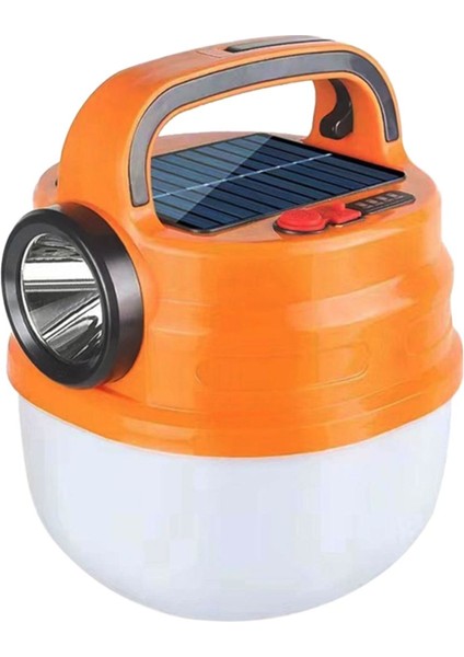 HB-V70 Çift Işıklı 6 Modlu (El Feneri 5 Kademe) 50 Watt Şarj Edilebilir Kamp Feneri