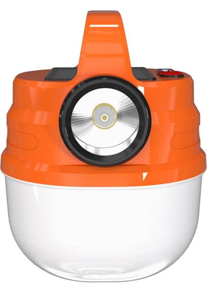 HB-V70 Çift Işıklı 6 Modlu (El Feneri 5 Kademe) 50 Watt Şarj Edilebilir Kamp Feneri