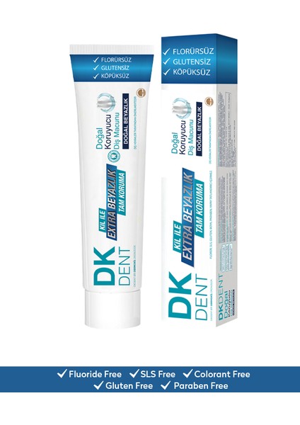 DKDENT Klasik Florürsüz Doğal Diş Macunu 75 ml fırsatları