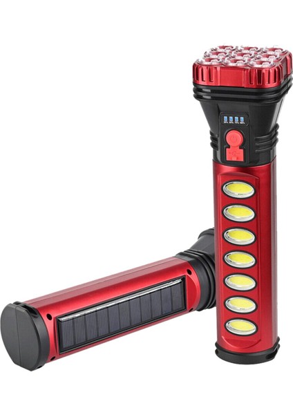 HB-707-2 9 4 Ledli Solar Şarjlı El Feneri