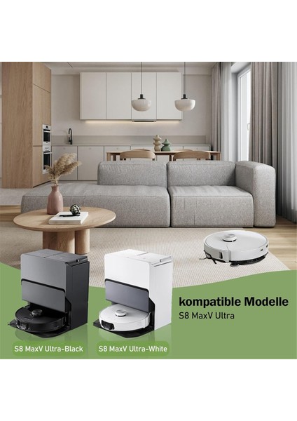 S8 Maxv Ultra Ana Yan Fırça Hepa Filtre Mop Pedleri Için (Yurt Dışından)