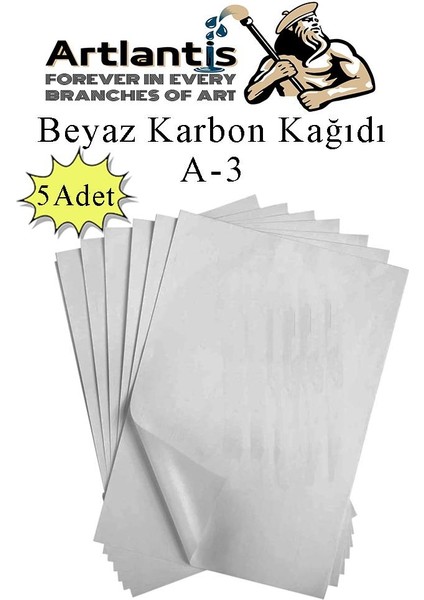 Karbon Kağıdı A3 5 Adet 29,7X42 cm Renkli Karbon Kağıdı Kopya Kağıdı Transfer Kağıdı