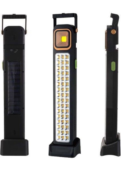 Premıo PR-3838 2 Watt Cob LED + 48 Ledli Solar Şarjlı Işıldak (4434)