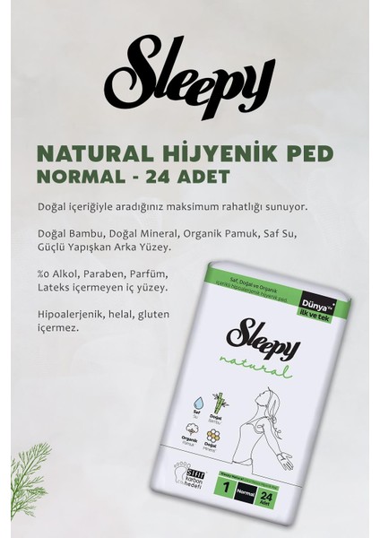 Natural Ultra Hassas Hijyenik Ped Normal 96 Adet Ped ve Rosie Bebek Temizleme Mendili