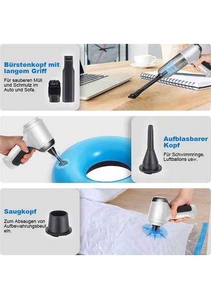 3'ü 1 Arada Bilgisayar Vakumlu Hava Üfleyici Elde Taşınabilir Hava Toz Alma Cihazı (Yurt Dışından) indirimleri