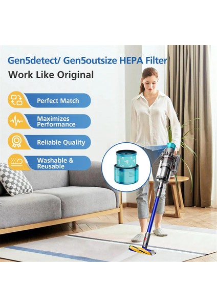Dyson Gen5 GEN5DETECT, GEN5OUTSIZE Için Yedek Filtre (Yurt Dışından)