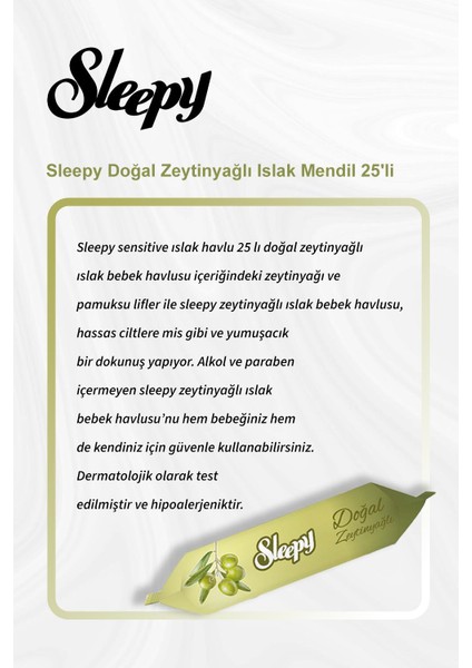 Doğal Zeytinyağlı Islak Mendil 25'li 5 Al 4 Öde ve Rosie Pamuk