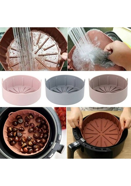Air Fryer Silikon Tencere Air Fryers Fırın Mutfak Fırın Tepsisi Pembe (Yurt Dışından) fiyatları