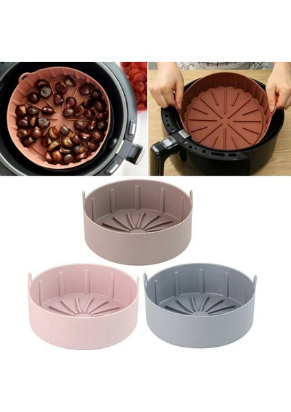 Air Fryer Silikon Tencere Air Fryers Fırın Mutfak Fırın Tepsisi Pembe (Yurt Dışından) modelleri
