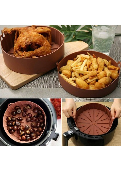 Air Fryer Silikon Tencere Air Fryers Fırın Mutfak Fırın Tepsisi Pembe (Yurt Dışından) fırsatları