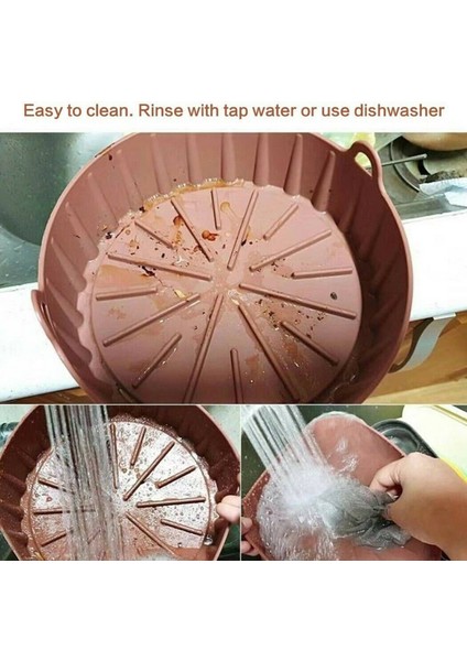 Air Fryer Silikon Tencere Air Fryers Fırın Mutfak Fırın Tepsisi Pembe (Yurt Dışından) indirimleri