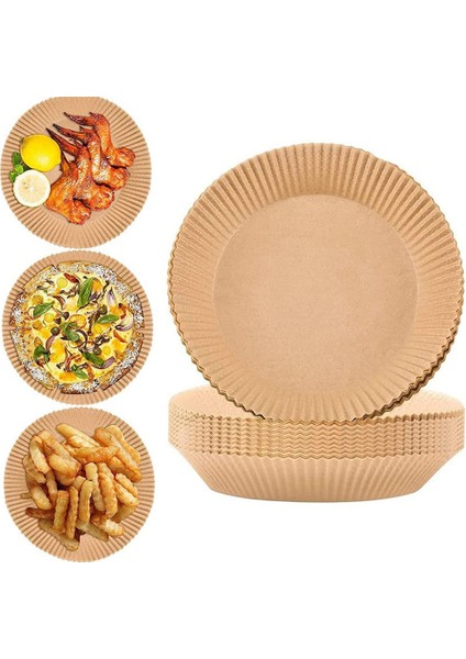 70 Adet Air Fryer Parchment Kağıt Kaplamaları Yapışmaz Air Fryer Kağıdı (Yurt Dışından)