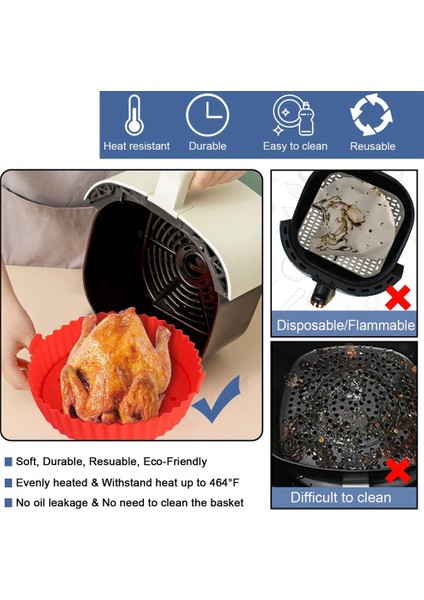 Silikon Hava Fritöz Sepeti, Gıda Güvenli Hava Fritözleri Fırın Aksesuarları (Yurt Dışından) fırsatları