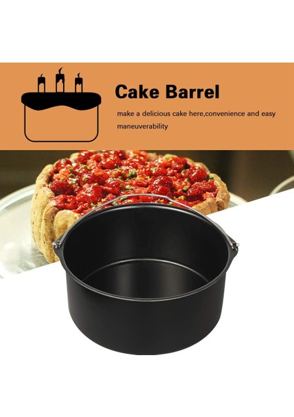 Inçlik Airfryer Aksesuarları, 2 Paket Fırın Kapları Kek Kovası Pizza Tepsisi (Yurt Dışından)