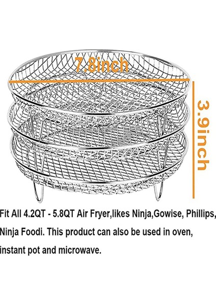 Air Fryer Üçlü Istife Edilebilir Raf, Air Fryer Rafı Paslanmaz Çelik (Yurt Dışından) fiyatları