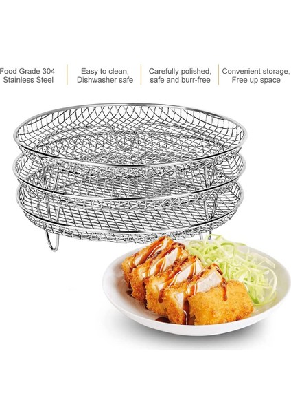 Air Fryer Üçlü Istife Edilebilir Raf, Air Fryer Rafı Paslanmaz Çelik (Yurt Dışından) modelleri