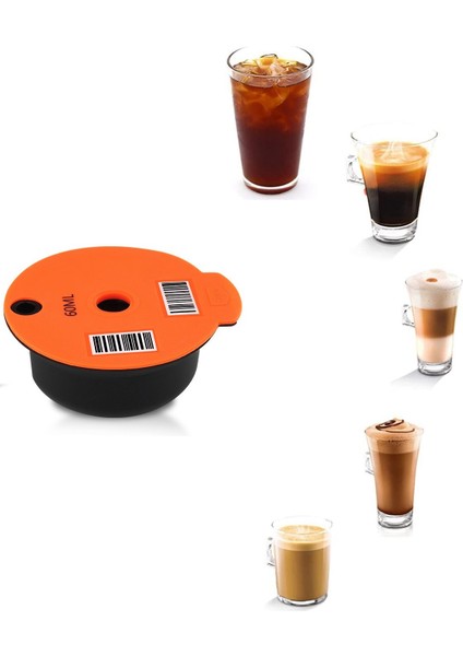 Bosch Tassimo Silikon Kapak Için 180ML Yeniden Kullanılabilir Kahve Kapsül Pod'ları (Yurt Dışından)