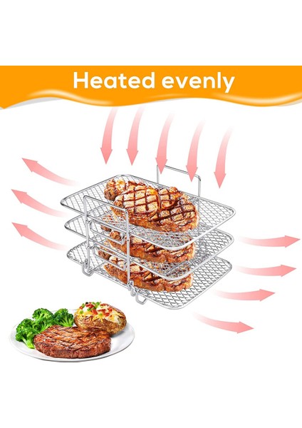 Ninja Dual DZ201 / DZ401 Hava Fritözü Için Çok Katmanlı Hava Fritözü Rafı (Yurt Dışından) fiyatları